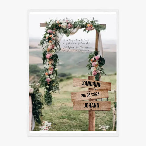 Tableau Prénom Personnalisé Couple Mariage