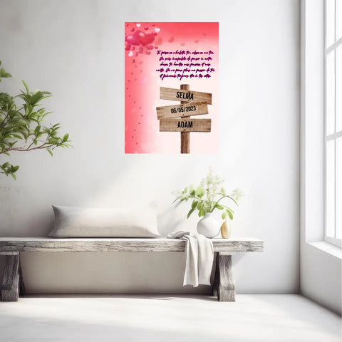 Tableau Prénom Personnalisé Couple Amour