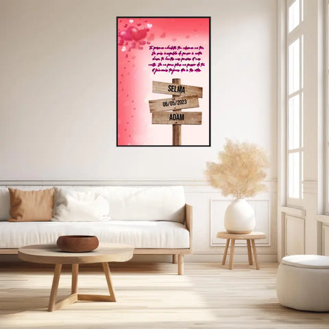 Tableau Prénom Personnalisé Couple Amour
