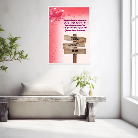 Tableau Prénom Personnalisé Couple Amour