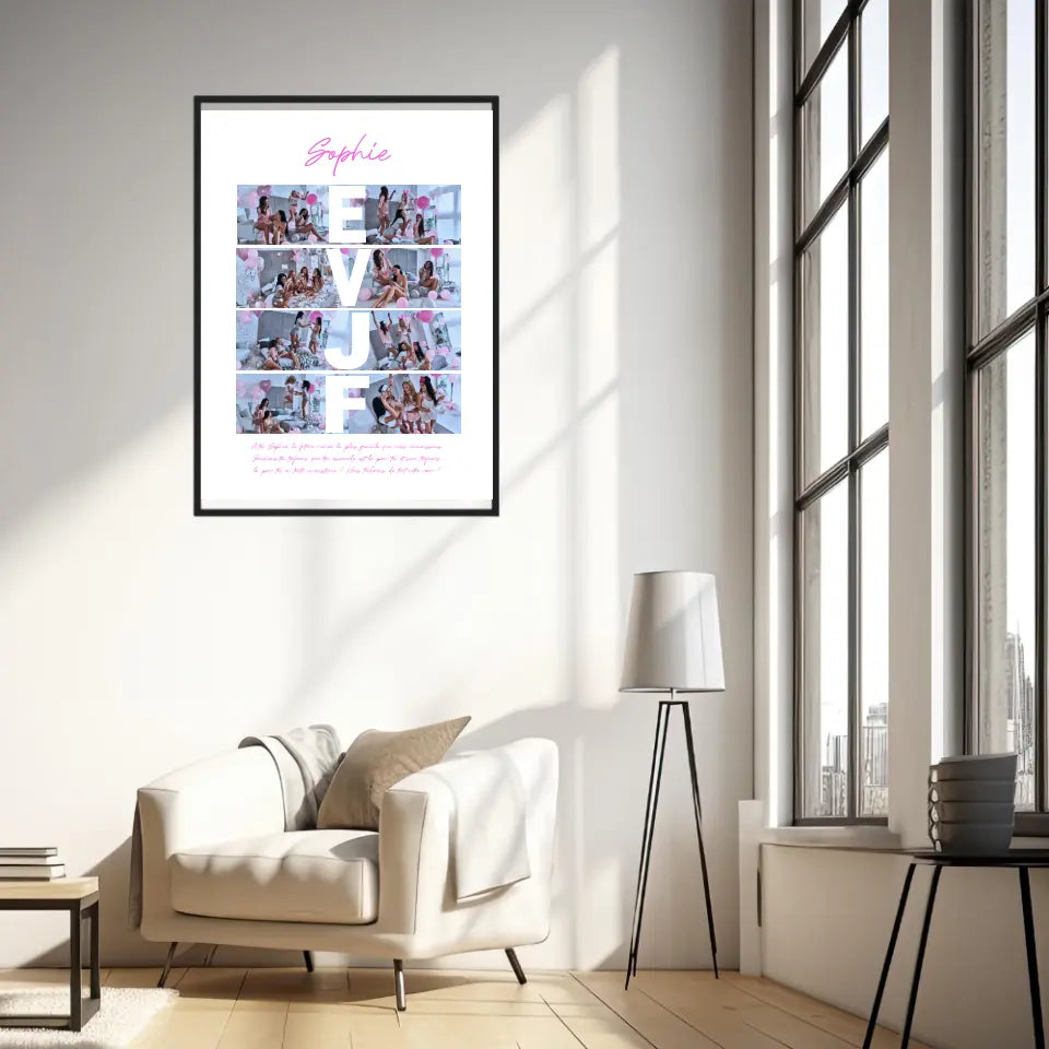 Tableau Personnalisé Carte Photo EVJF