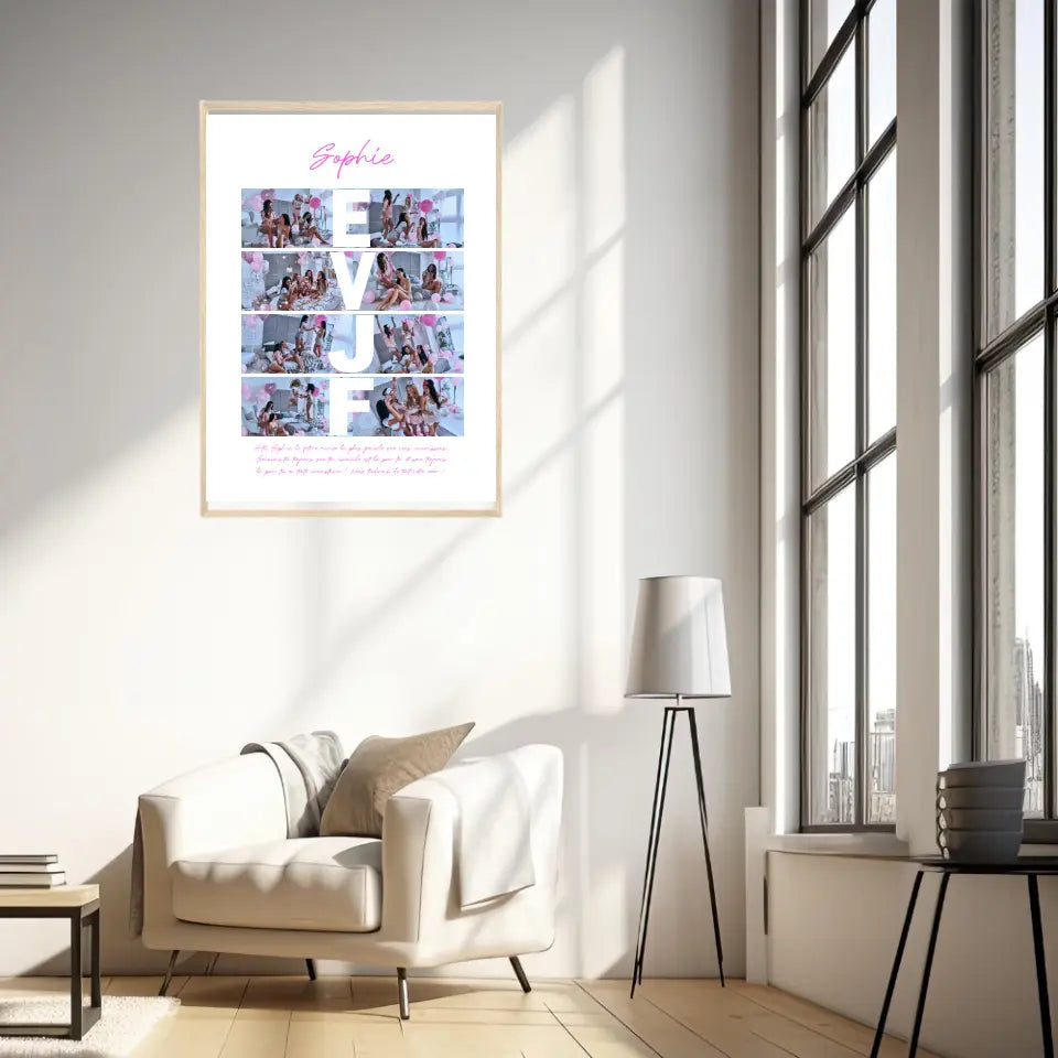 Tableau Personnalisé Carte Photo EVJF