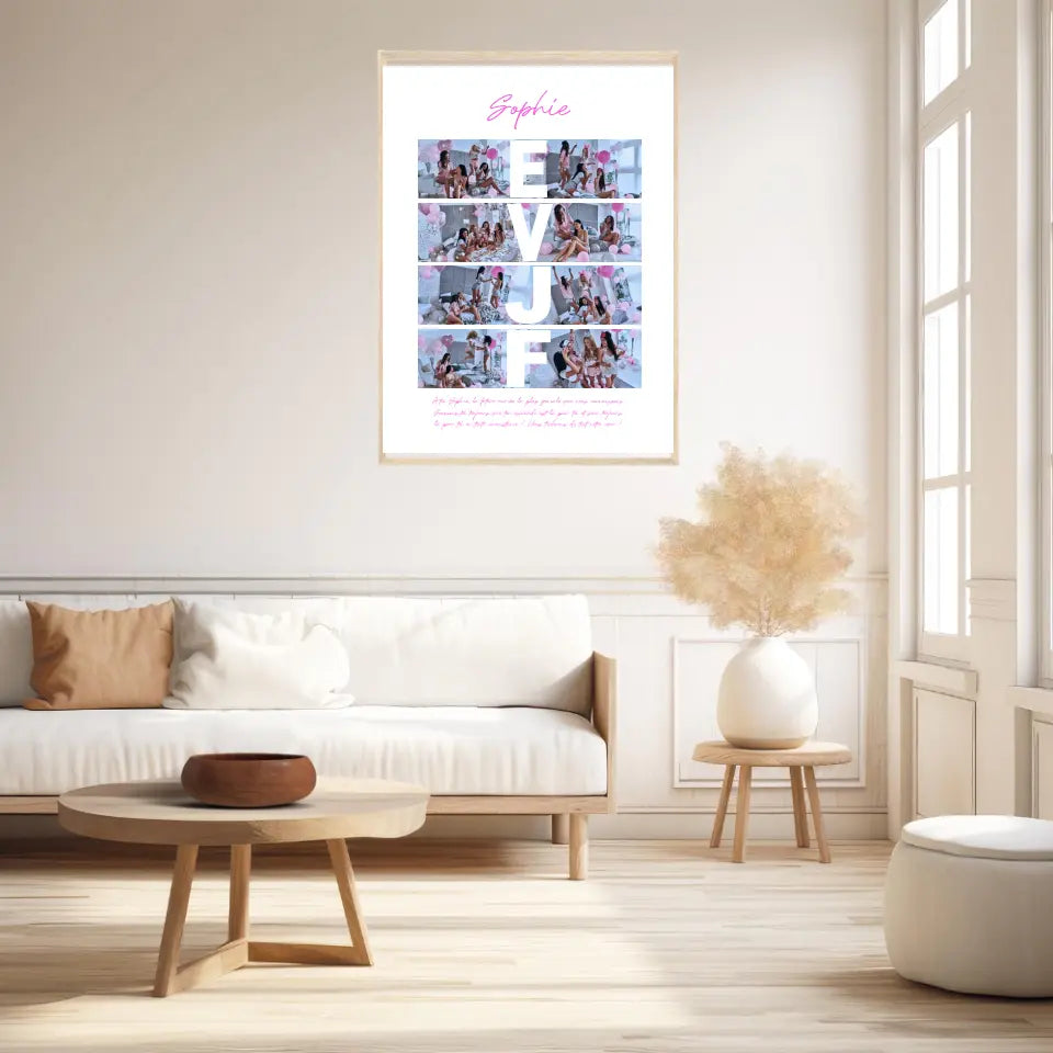 Tableau Personnalisé Carte Photo EVJF