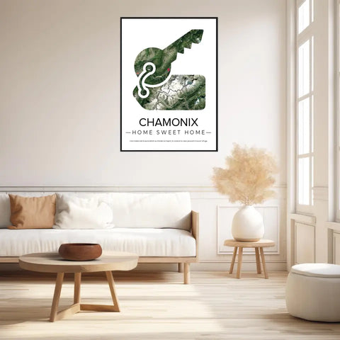 Affiche carte ville Personnalisée Clés Maison