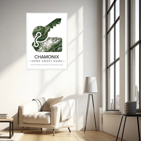 Affiche carte ville Personnalisée Clés Maison