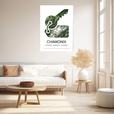 Affiche carte ville Personnalisée Clés Maison