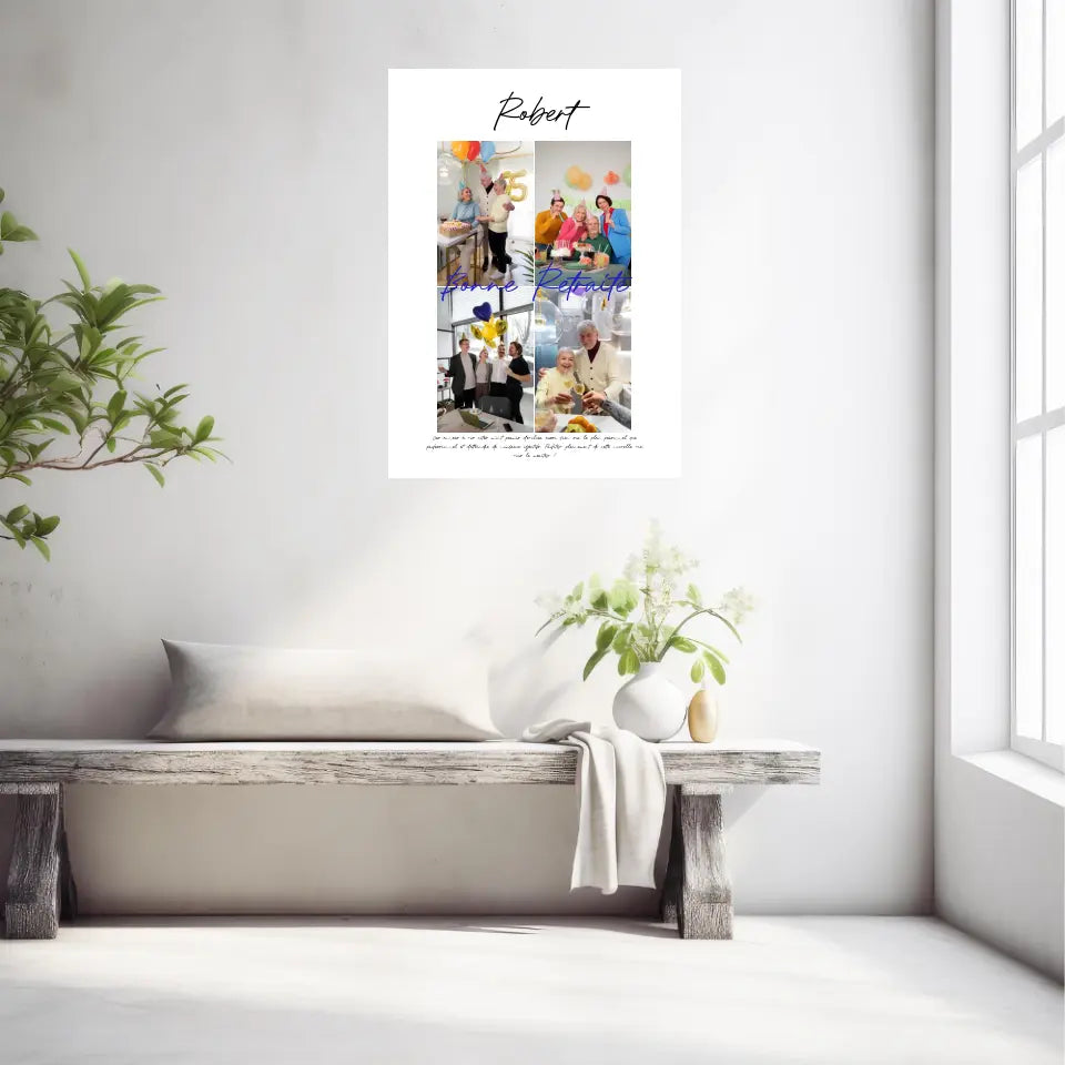 Tableau Personnalisé Photo Départ Retraite