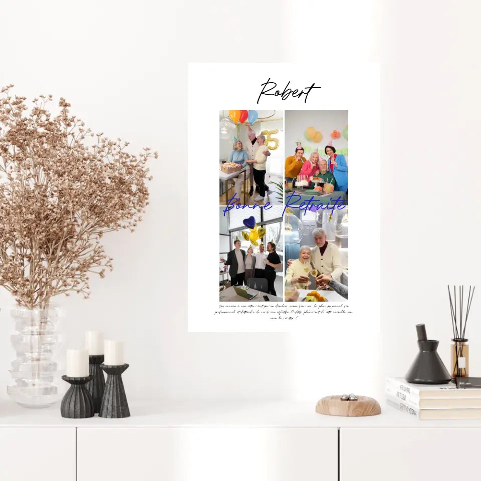 Tableau Personnalisé Photo Départ Retraite