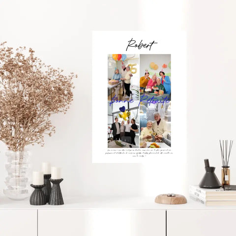Tableau Personnalisé Photo Départ Retraite