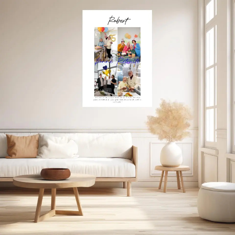 Tableau Personnalisé Photo Départ Retraite