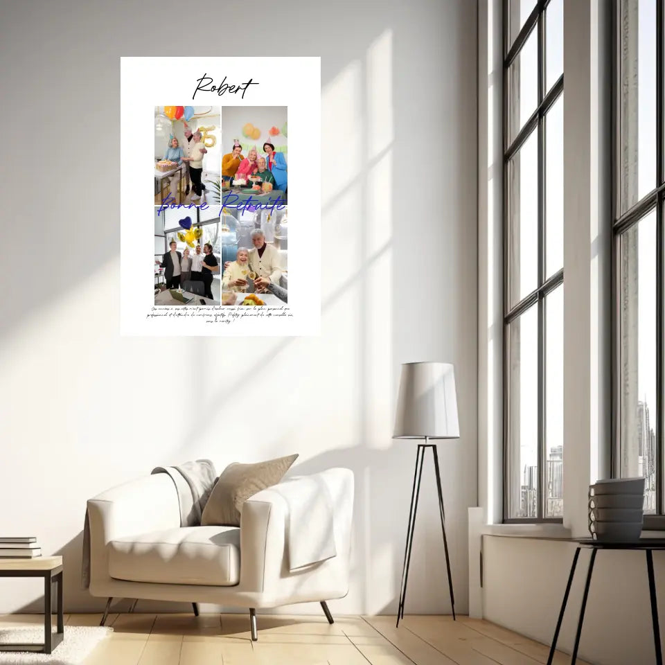 Tableau Personnalisé Photo Départ Retraite