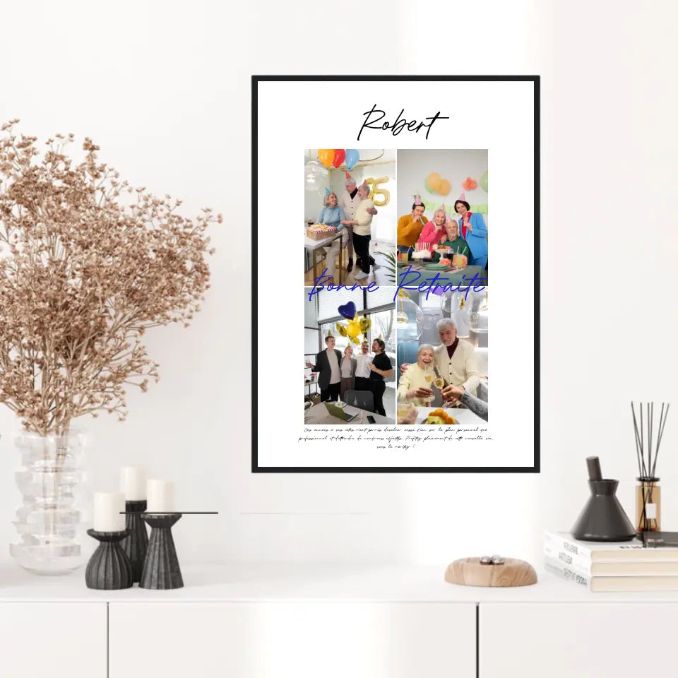 Tableau Personnalisé Photo Départ Retraite