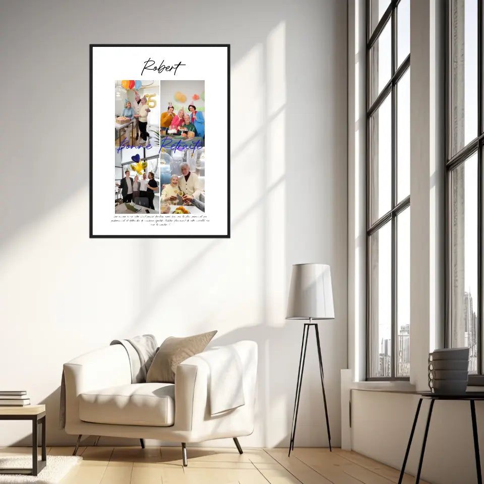 Tableau Personnalisé Photo Départ Retraite
