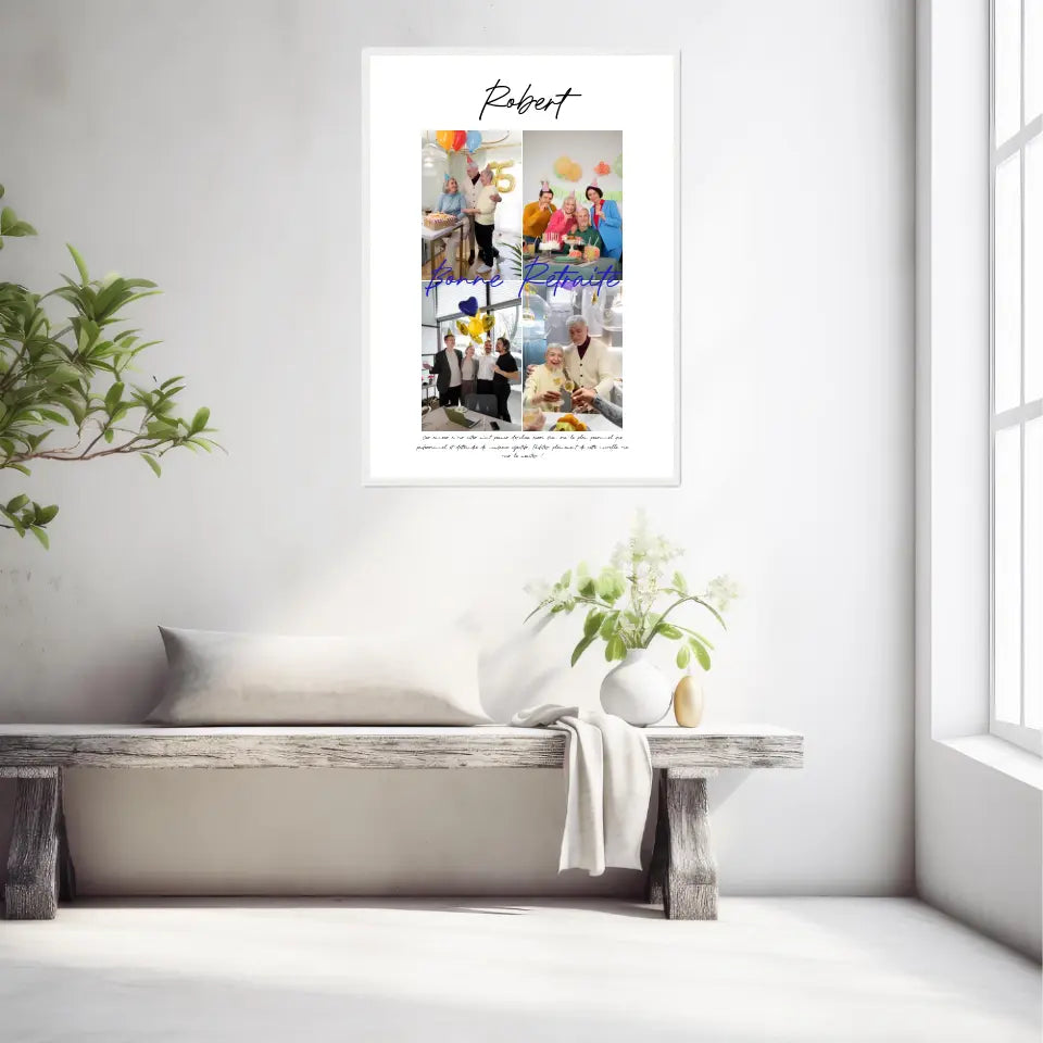 Tableau Personnalisé Photo Départ Retraite