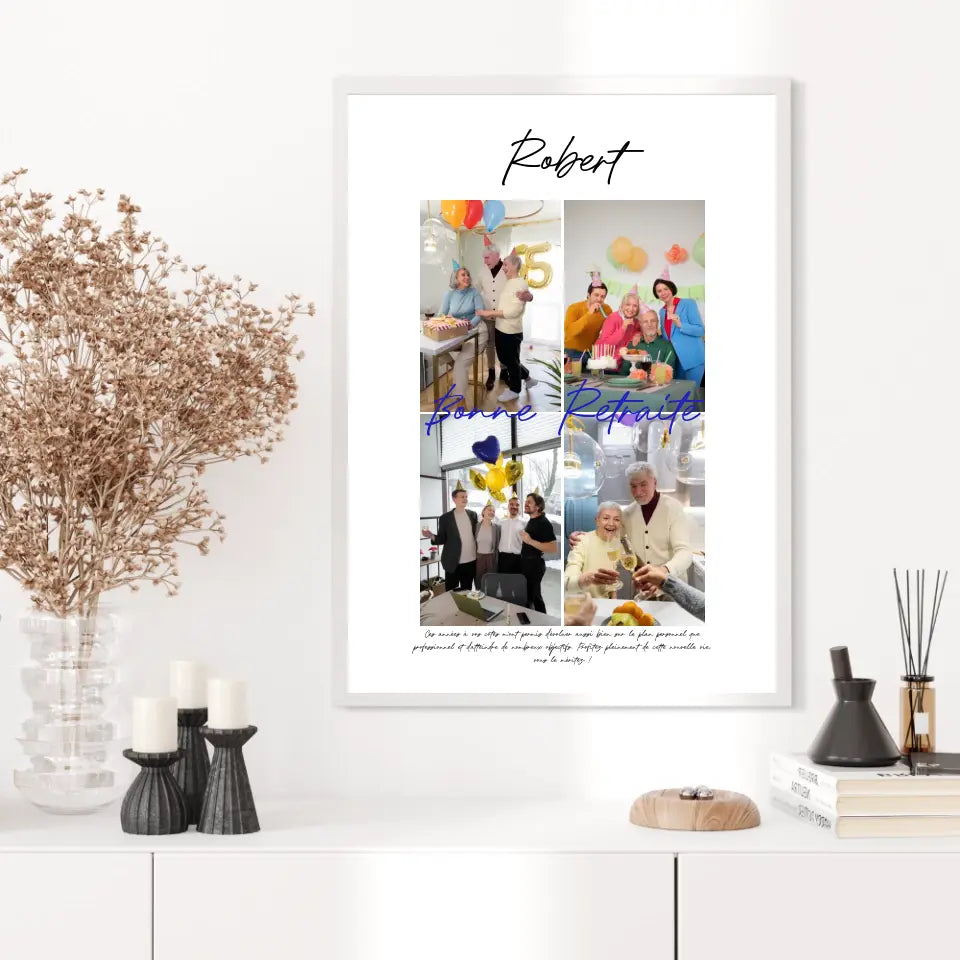 Tableau Personnalisé Photo Départ Retraite