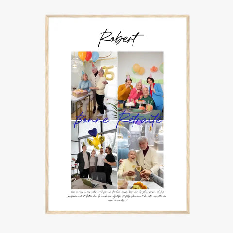 Tableau Personnalisé Photo Départ Retraite