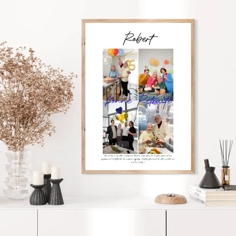 Tableau Personnalisé Photo Départ Retraite