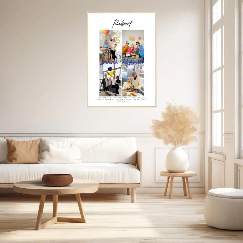 Tableau Personnalisé Photo Départ Retraite
