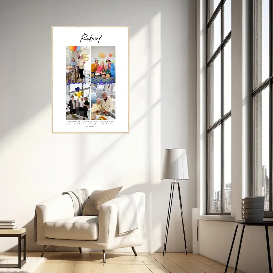 Tableau Personnalisé Photo Départ Retraite
