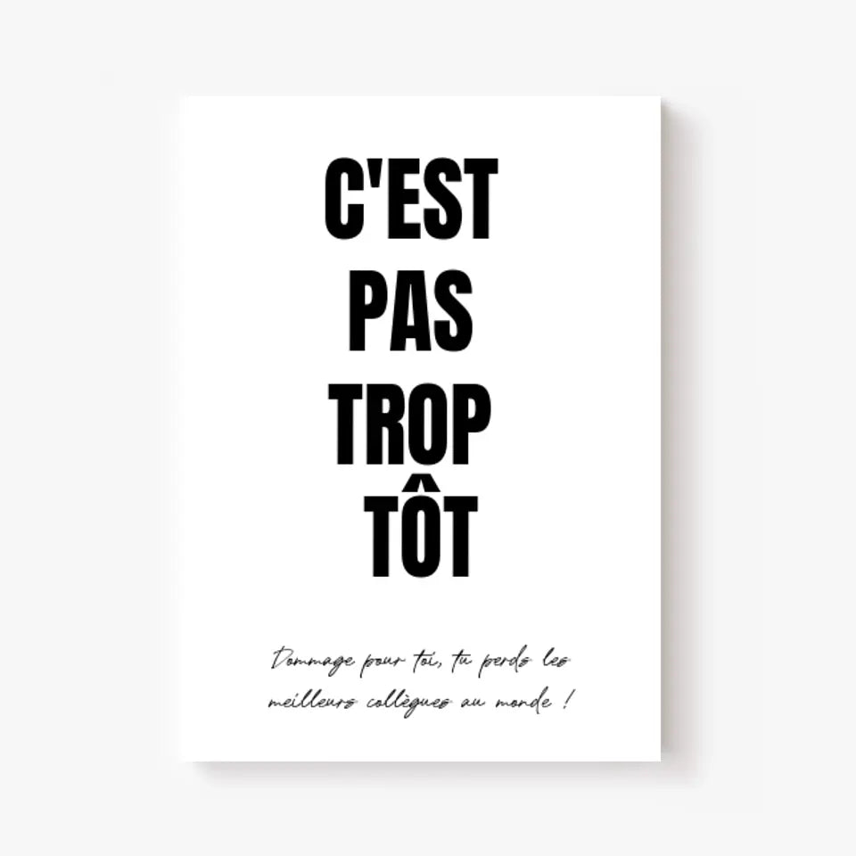 Affiche Personnalisée Pot de Départ