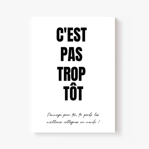 Affiche Personnalisée Pot de Départ