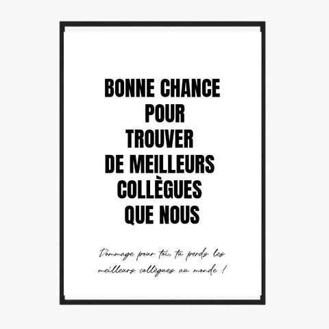 Tableau Personnalisé Pot de Départ