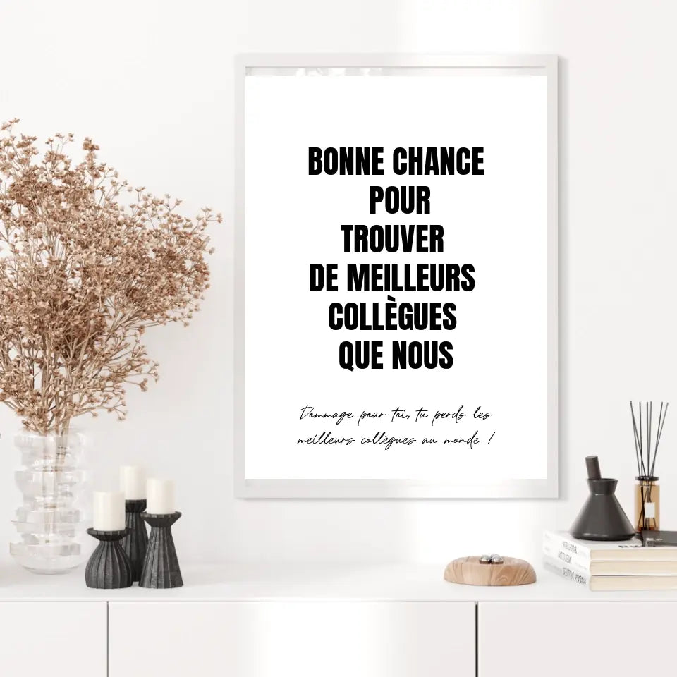 Tableau Personnalisé Pot de Départ