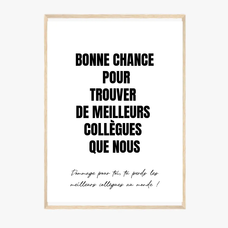 Tableau Personnalisé Pot de Départ