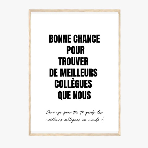 Tableau Personnalisé Pot de Départ