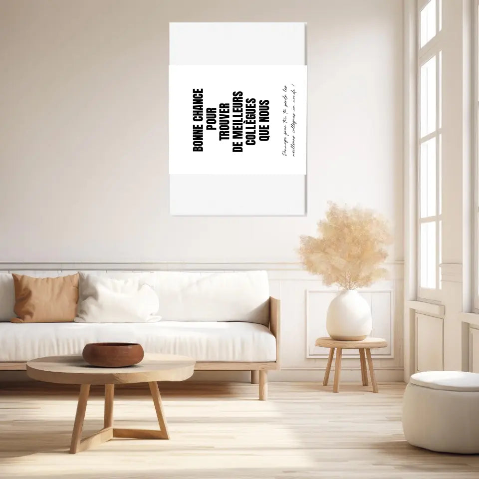 Tableau Personnalisé Pot de Départ