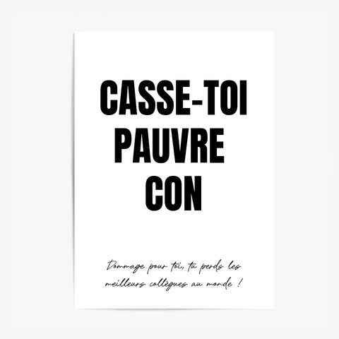 Poster Personnalisé Pot de Départ
