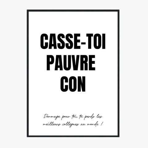 Poster Personnalisé Pot de Départ