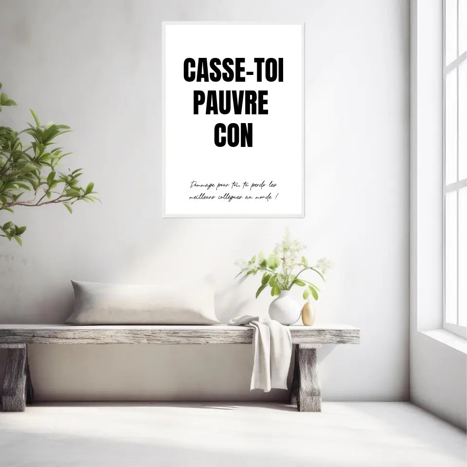 Poster Personnalisé Pot de Départ