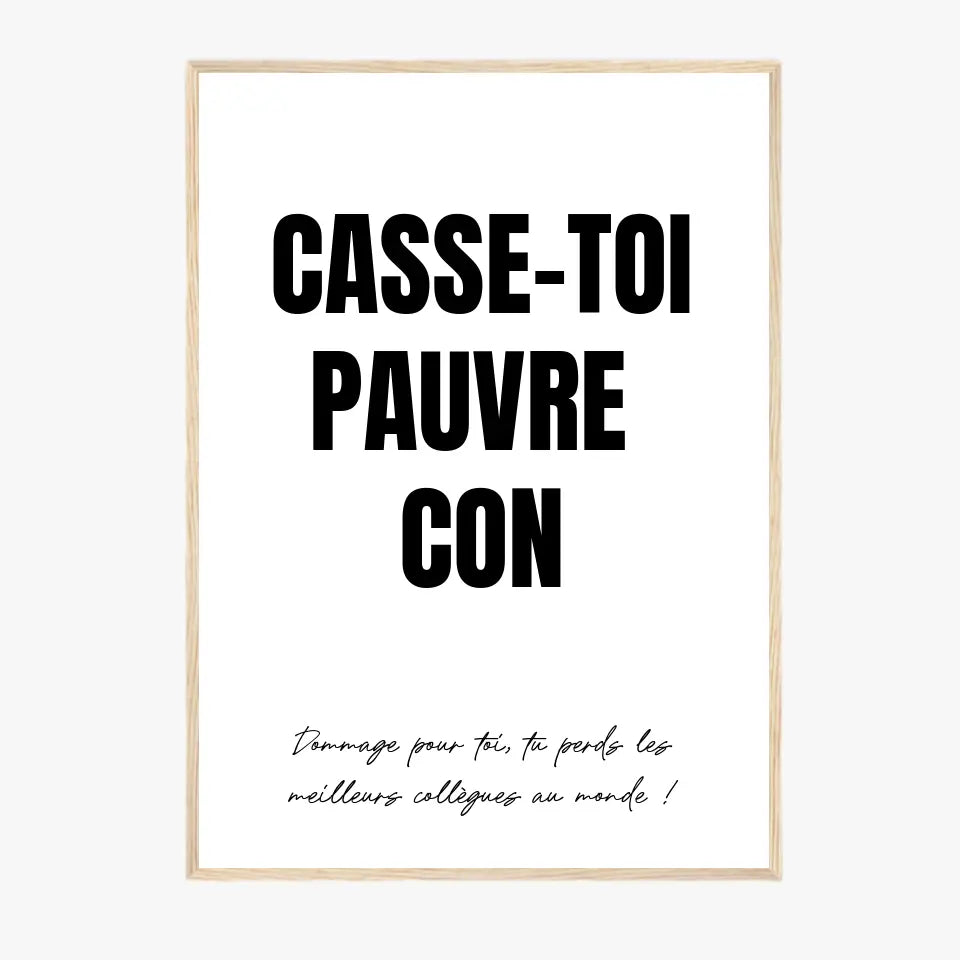 Poster Personnalisé Pot de Départ
