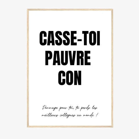 Poster Personnalisé Pot de Départ