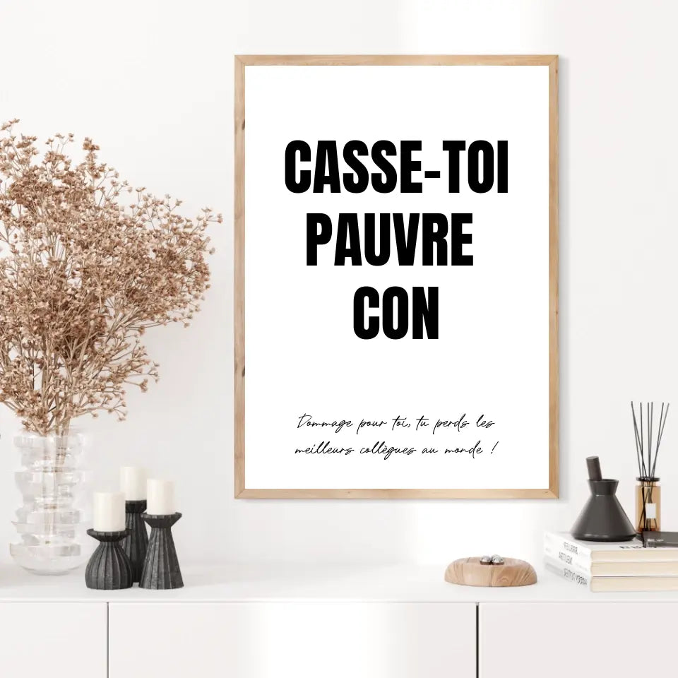 Poster Personnalisé Pot de Départ