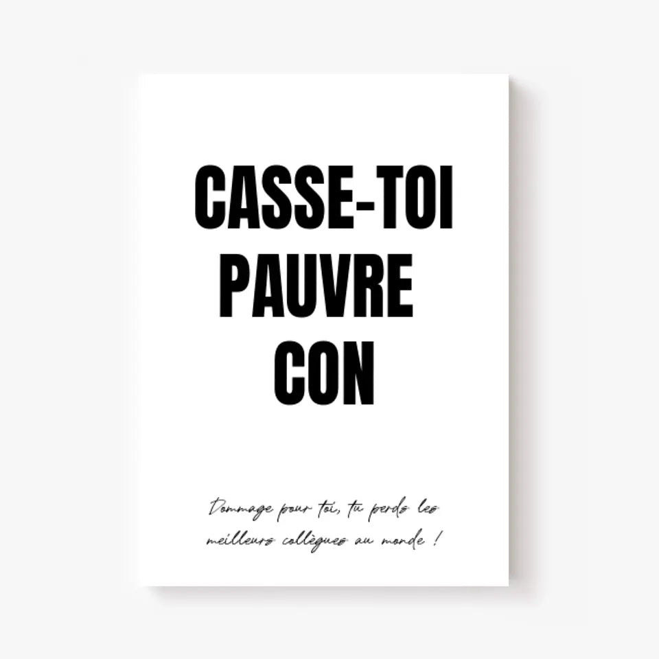 Poster Personnalisé Pot de Départ
