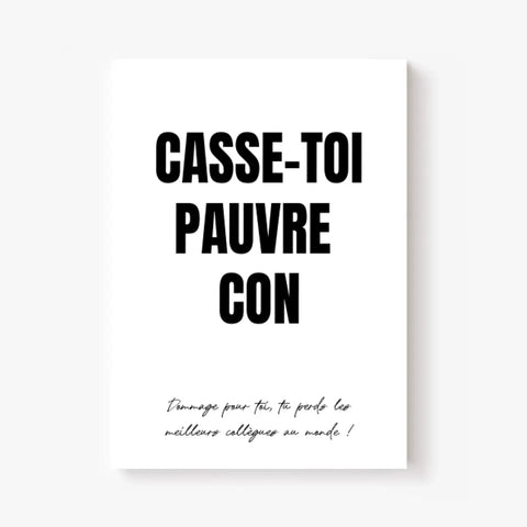 Poster Personnalisé Pot de Départ