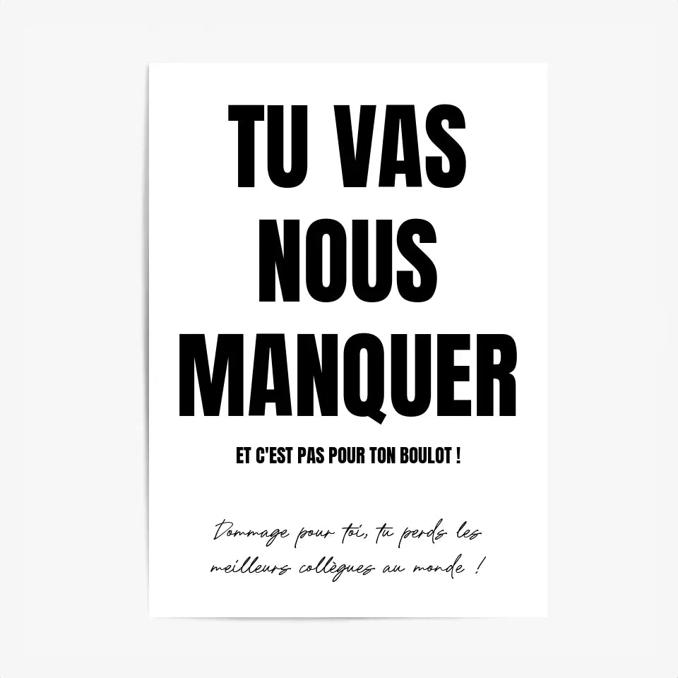 Toile Personnalisée Pot de Départ