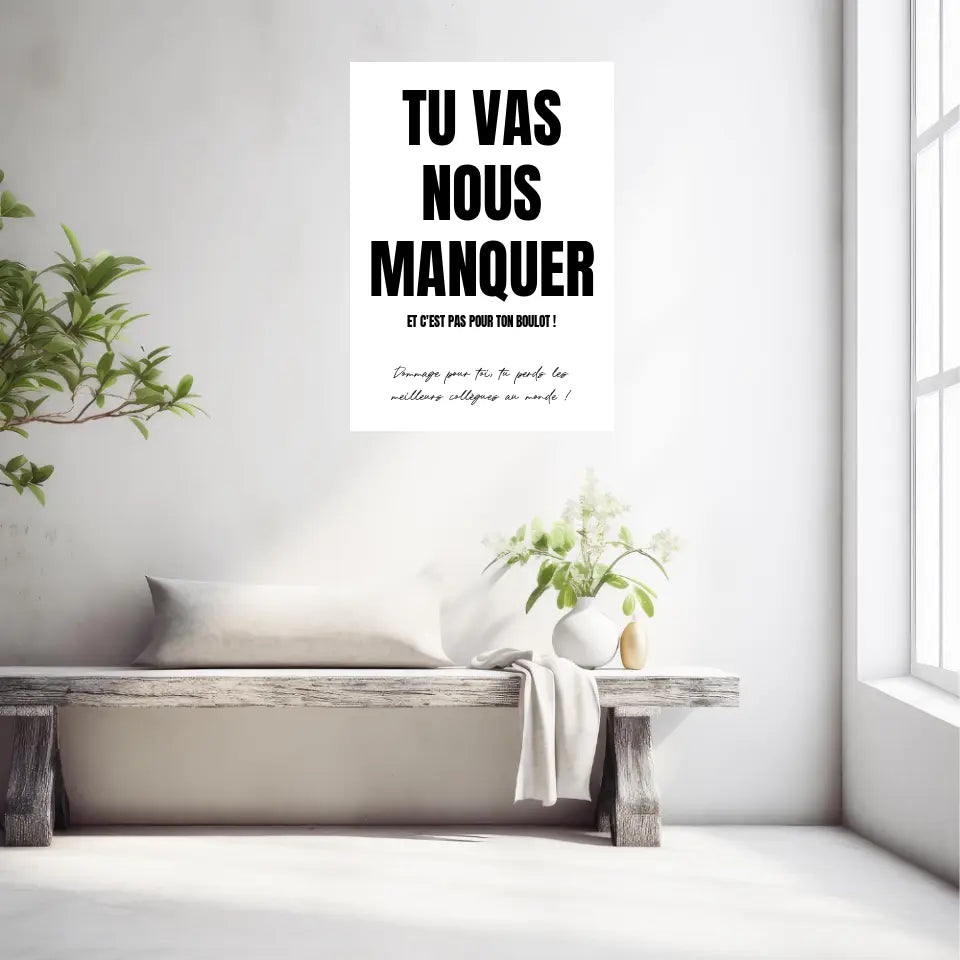 Toile Personnalisée Pot de Départ