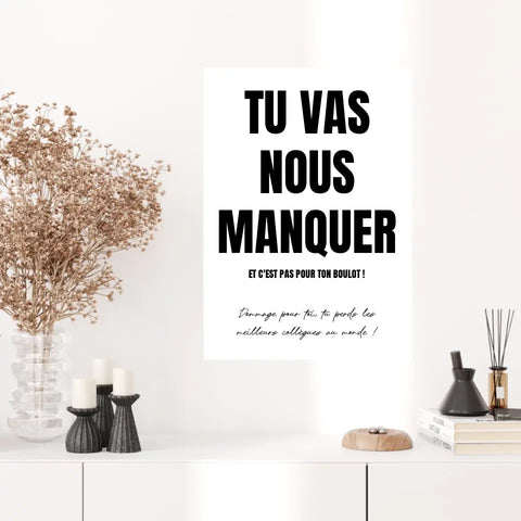 Toile Personnalisée Pot de Départ