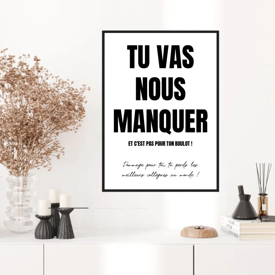 Toile Personnalisée Pot de Départ