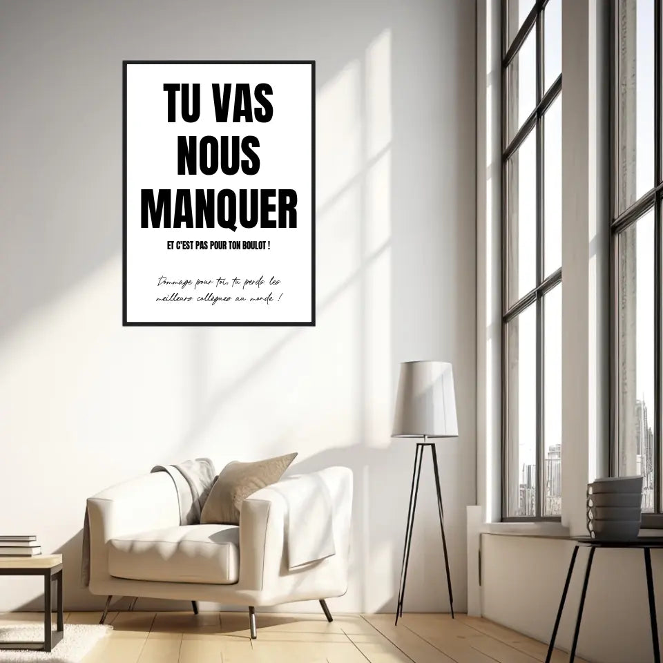 Toile Personnalisée Pot de Départ