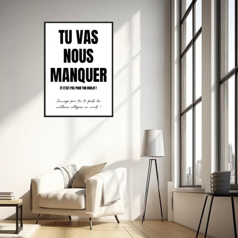 Toile Personnalisée Pot de Départ