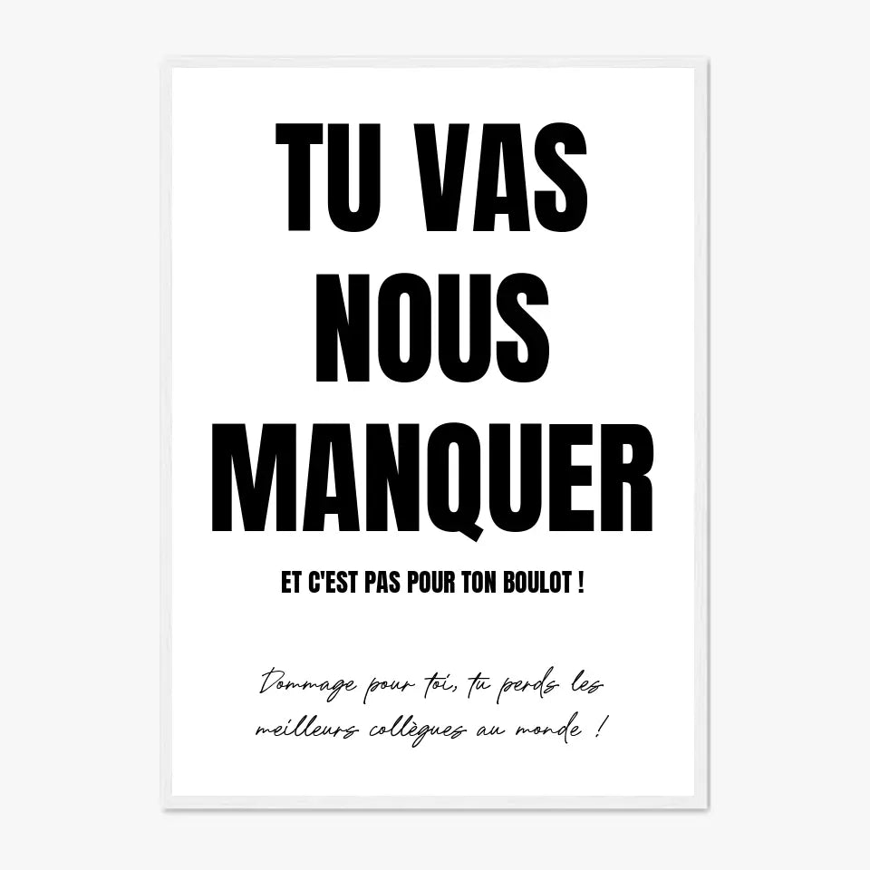 Toile Personnalisée Pot de Départ