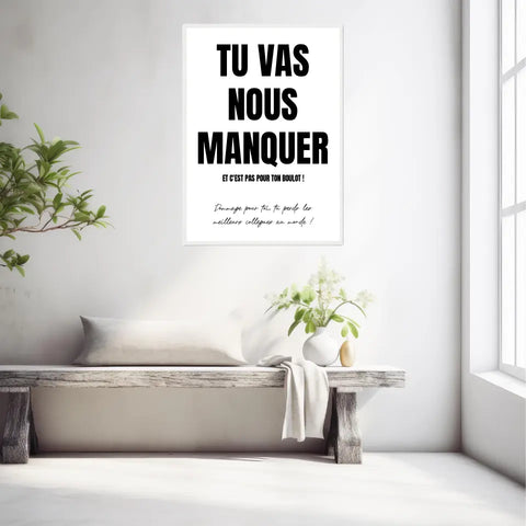Toile Personnalisée Pot de Départ