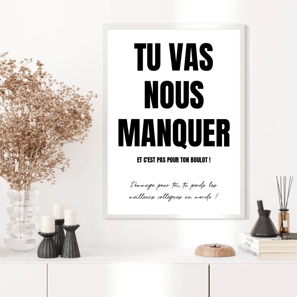 Toile Personnalisée Pot de Départ