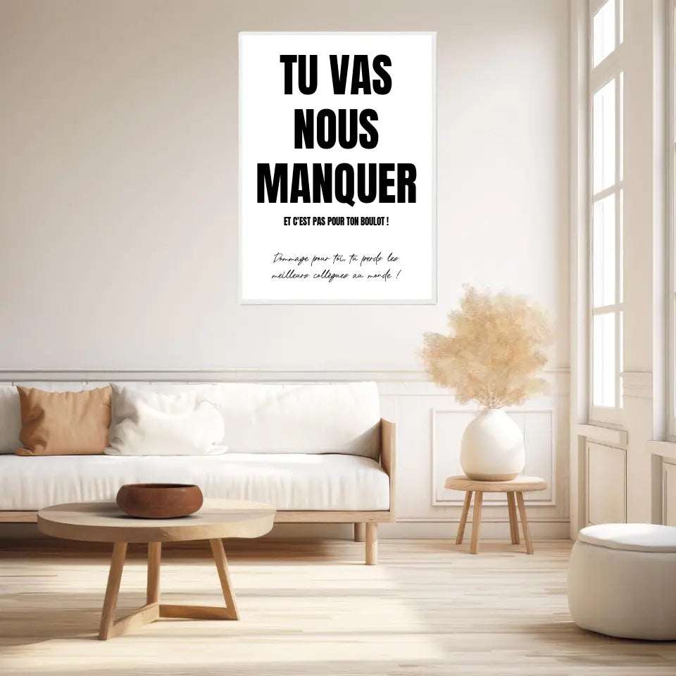 Toile Personnalisée Pot de Départ