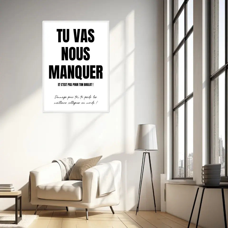 Toile Personnalisée Pot de Départ