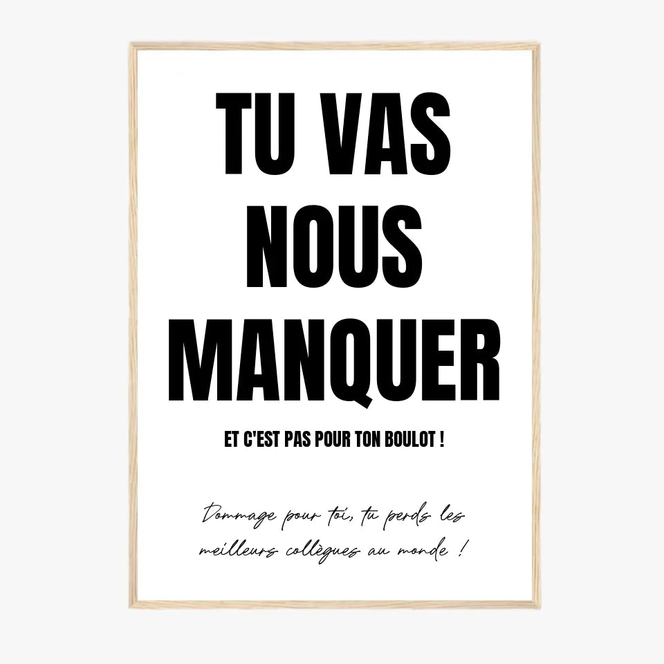 Toile Personnalisée Pot de Départ